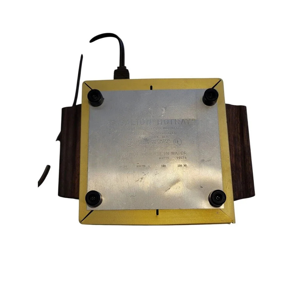 Retro Salton Hotray Electric Automatic Food Warmer Warming Hot Tray Square USA